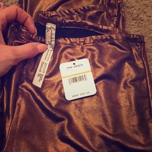 Free people copper leggings never worn.